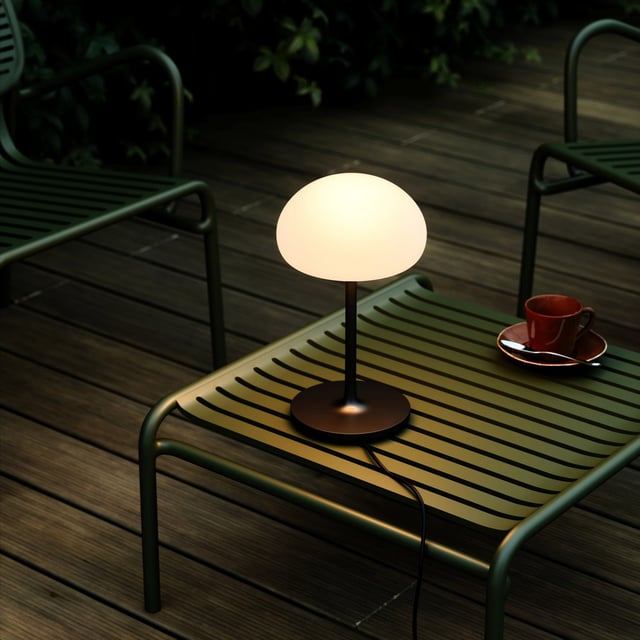 Slamp Accordéon lampada da tavolo ricaricabile, LED dimmerabile, bianco