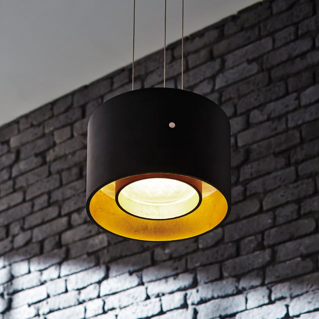 TRIO Lampada A Sospensione LED Dimmerabile | Paralume In Metallo Nero Opaco | GU10 Inclusa 5W 400lm