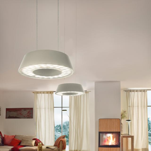 OLIGO GLANCE LED pendant light with height adjustment and dimmer, 2 heads