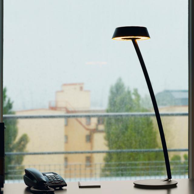OLIGO Plus GLANCE LED table lamp curved with dimmer