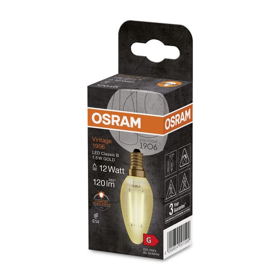 Lot De 4 Ampoules LED OSRAM E14 Forme De Pile - 7 W = 60 W - Dimmable - Boîtes Ouvertes