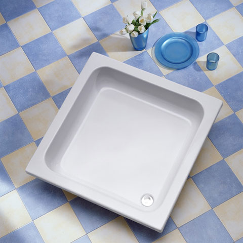 Ottofond Saba square shower tray with support