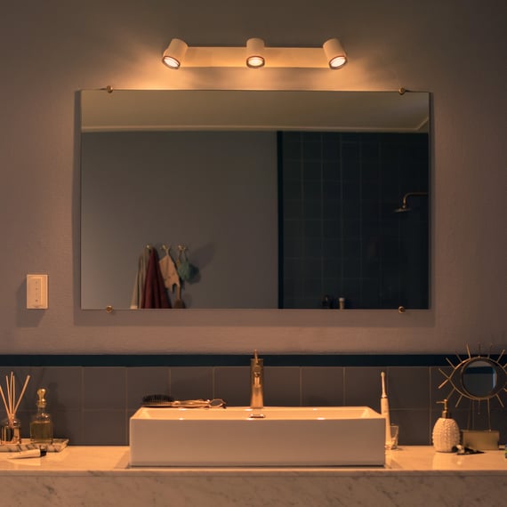 Philips Hue - Plafonnier connecté ADORE - 3 spots pour salle de