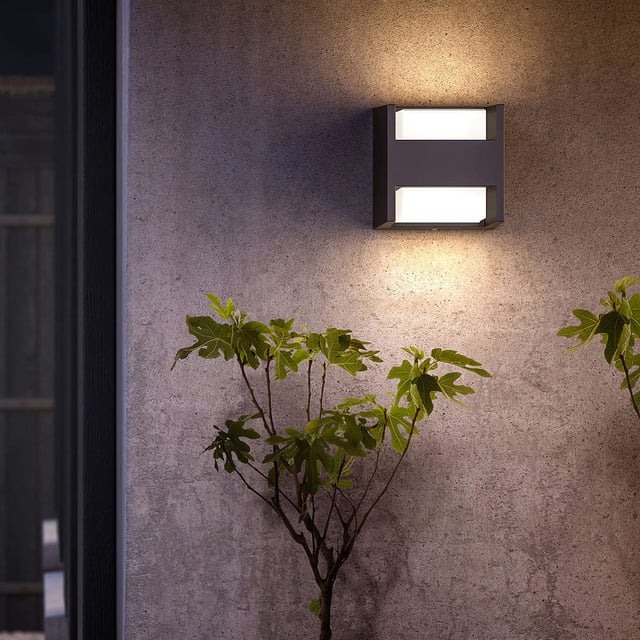 2x Luce per Esterni Lampada da Parete Giardino Antracite Porta Patio