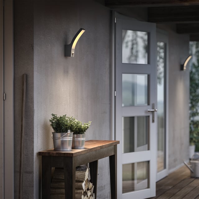Applique LED Da Esterno DISCOVERY Cilindrica Antracite 13W 4000K  Luce Naturale 83620608