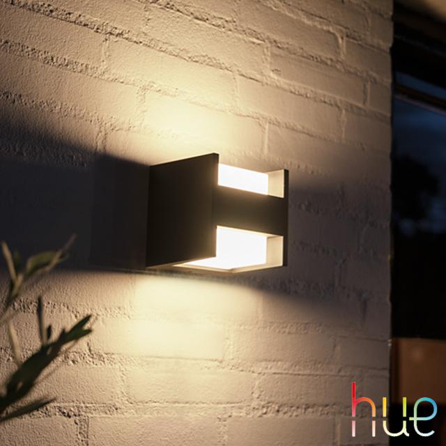 PHILIPS Hue Fuzo LED wall light, square