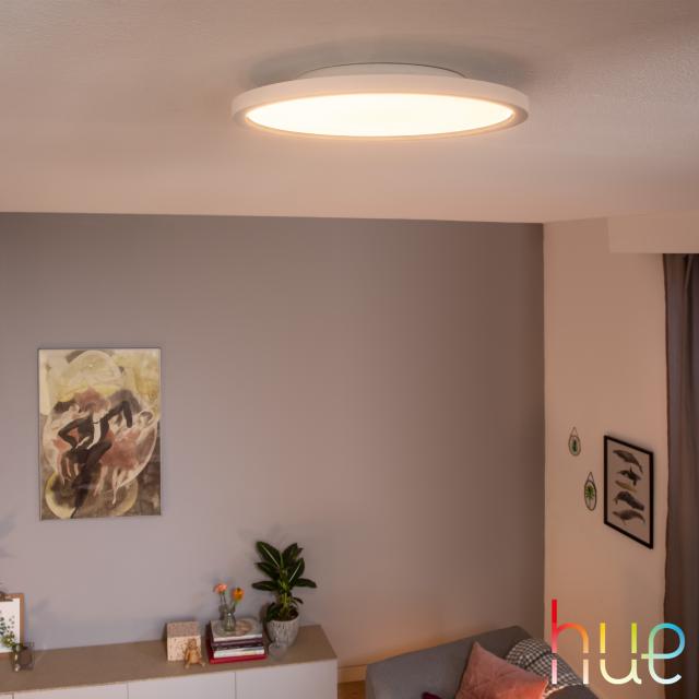 PHILIPS Hue White ambiance Aurelle LED ceiling light with dimmer, round