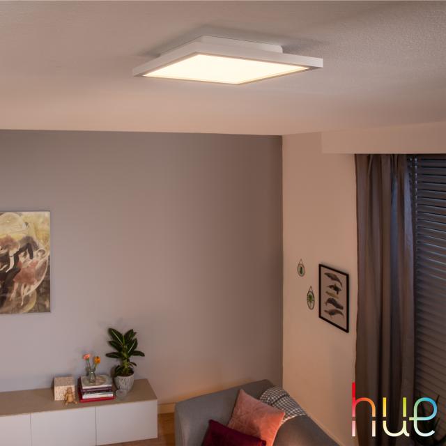 PHILIPS Hue White ambiance Aurelle LED ceiling light with dimmer, square