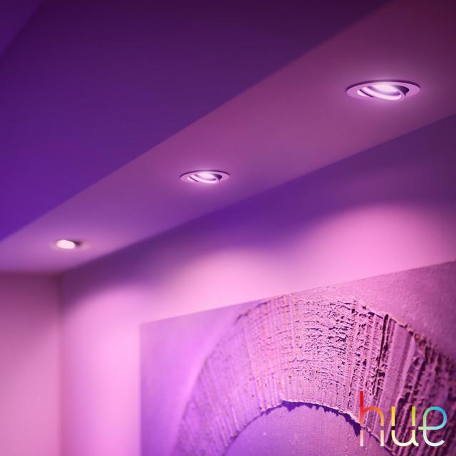 PHILIPS Hue White and Color Ambiance Centura recessed spotlight, round pack of three