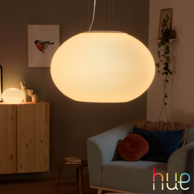 PHILIPS Hue White and color ambiance Flourish LED pendant light with dimmer