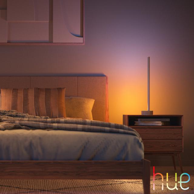 PHILIPS Hue White and color ambiance gradient Signe LED table lamp with dimmer