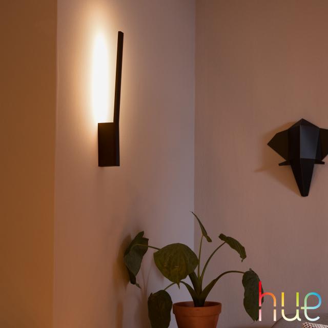PHILIPS Hue White and color ambiance Liana LED wall light with dimmer