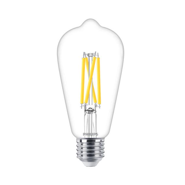 Philips LED illuminant with WarmGlow Edison, E27 dimmable