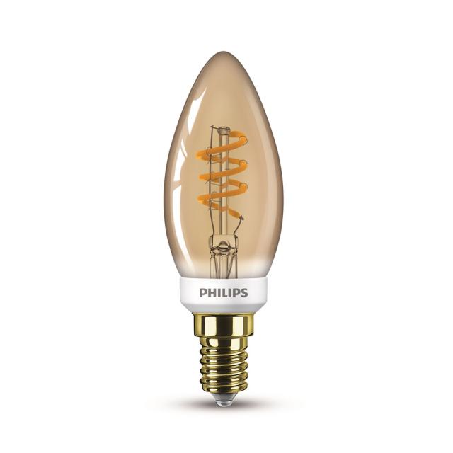 Philips LEDclassic Vintage candle shape B35, E14, dimmable