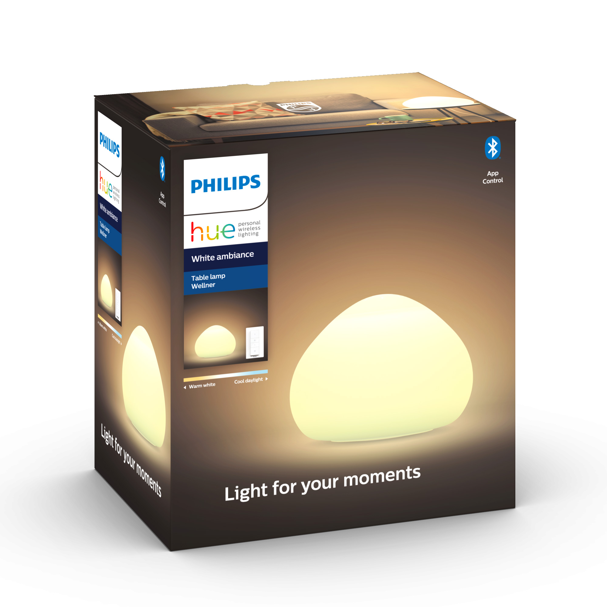 Philips Hue Wellner Table Lamp With, Hue White Ambiance Wellner Table Lamp