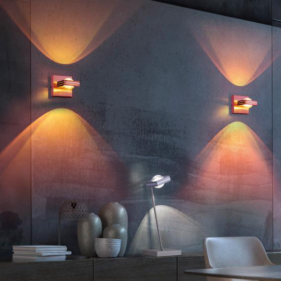 Paul Neuhaus Q-Fisheye RGBW LED wall light with dimmer