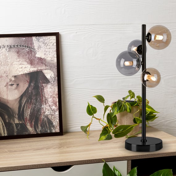 Paulmann 79661 Neordic Moa - Lampada Da Tavolo In Vetro E Marmo, Bianco/opaco Oro, Senza Lampadina, Attacco G9, 230V