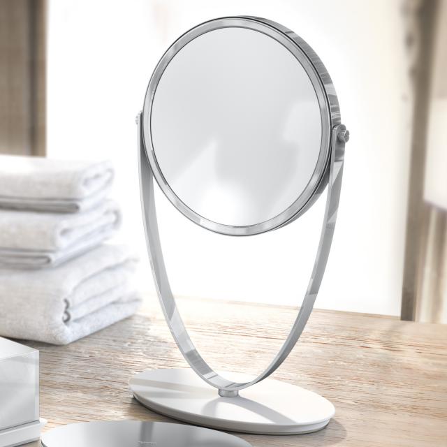 Pomd‘or Belle freestanding beauty mirror, 3x and 5x magnification
