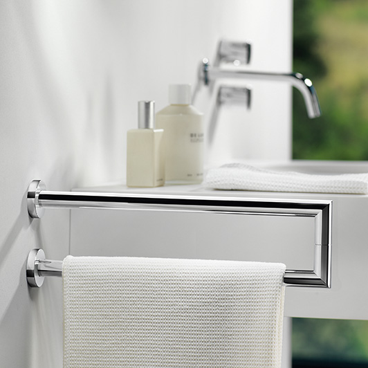 Pomd'or Kubic Cool double towel bar suitable for gluing