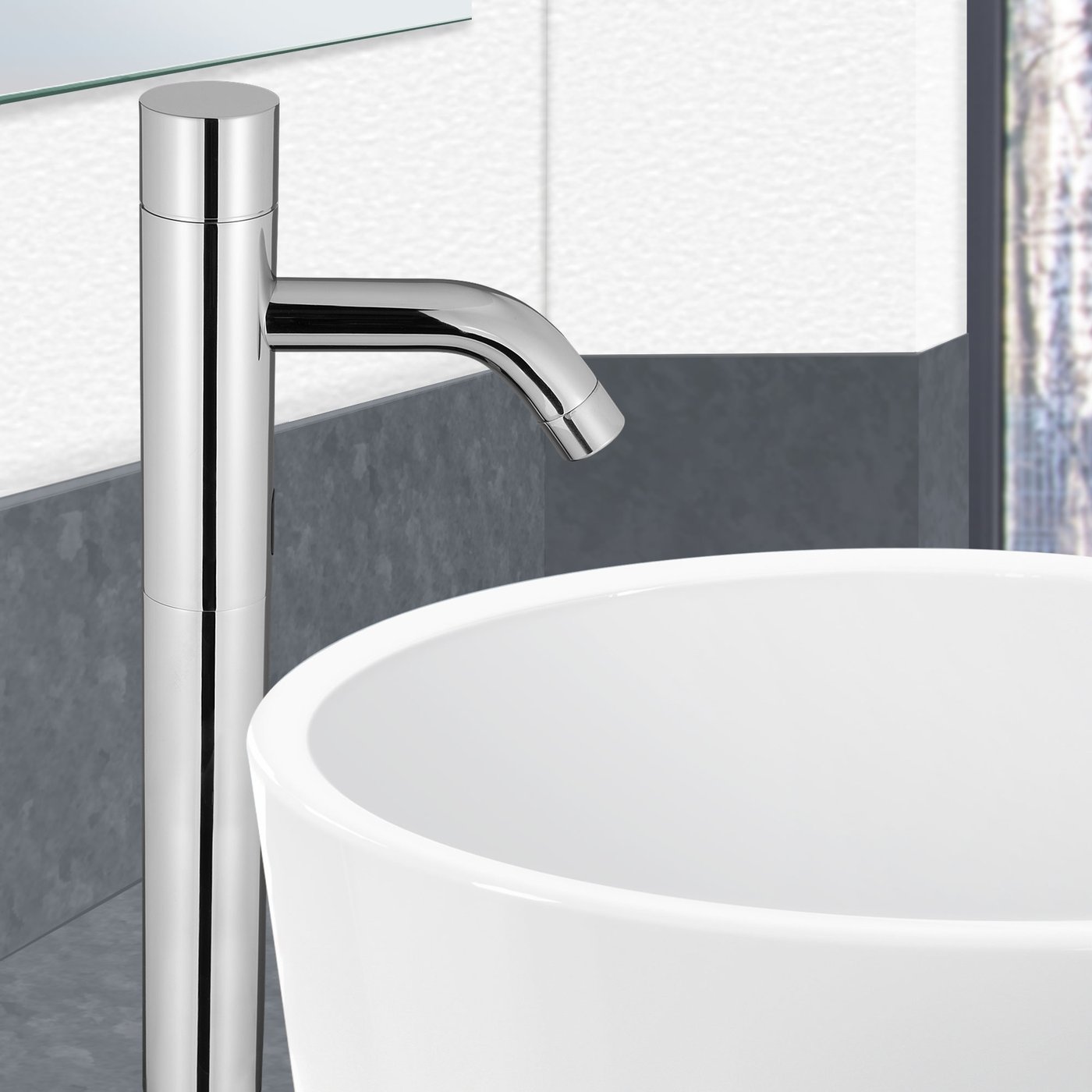 Robinet Mitigeur Lavabo Sans Contact - Capteur Infrarouge Acier Inox 304 - Réglage Température - Finition Dorée - Installation Facile - 9