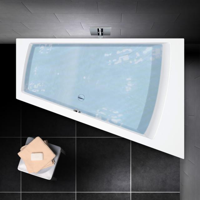 PREMIUM 100 corner bath, built-in L: 180 cm, width: 129 cm, inside depth: 46 cm