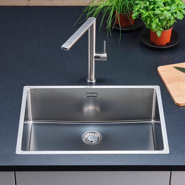 Lavello Da Incasso Acciaio Inox Satinato 2 Vasche 86 X 51 Con Vano - 7
