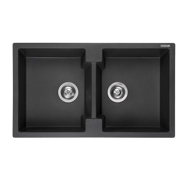 Reginox Amsterdam 20 double kitchen sink metallic black