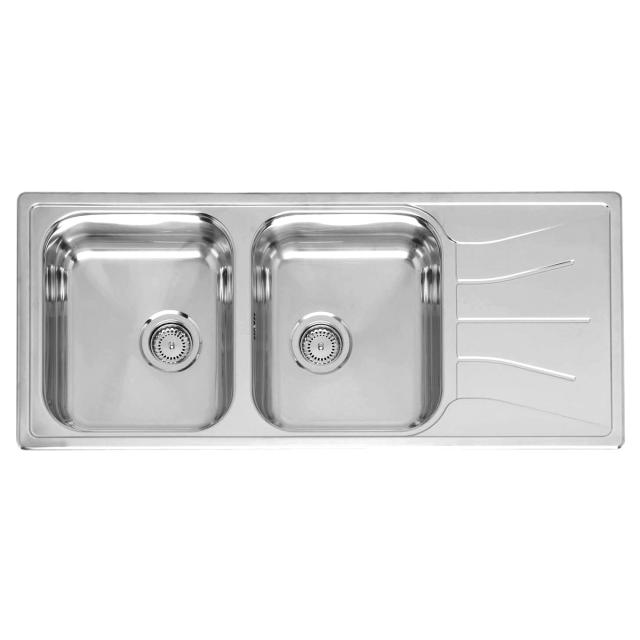 Reginox Diplomat 30 KGOKG double kitchen sink with drainer, reversible