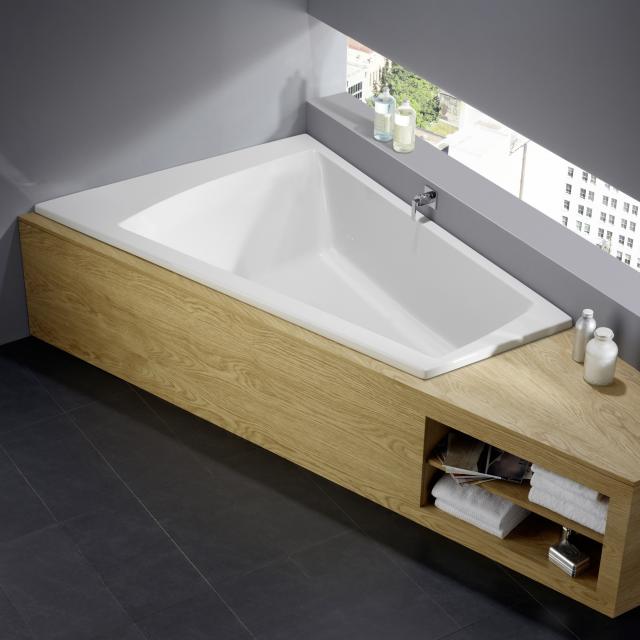 Repabad Genf corner bath, built-in white