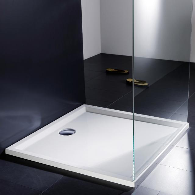 Repabad Wien square/rectangular shower tray white, with RepaGrip