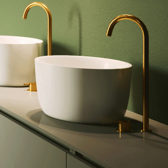 Riho Oval Countertop Washbasin F70100 Reuter - Oval Countertop Bathroom Sinks