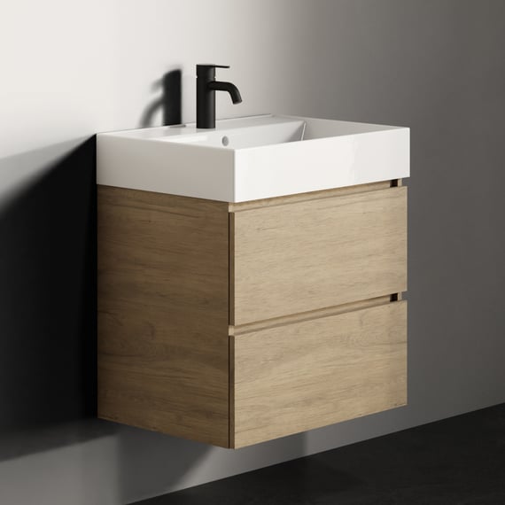 Riho Spring Rise Vasque avec meuble bas, 2 tiroirs just oak, vasque ...