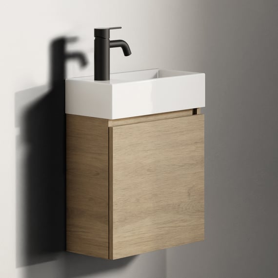 Riho Spring Rise Vasque avec meuble bas, 1 porte just oak, vasque ...