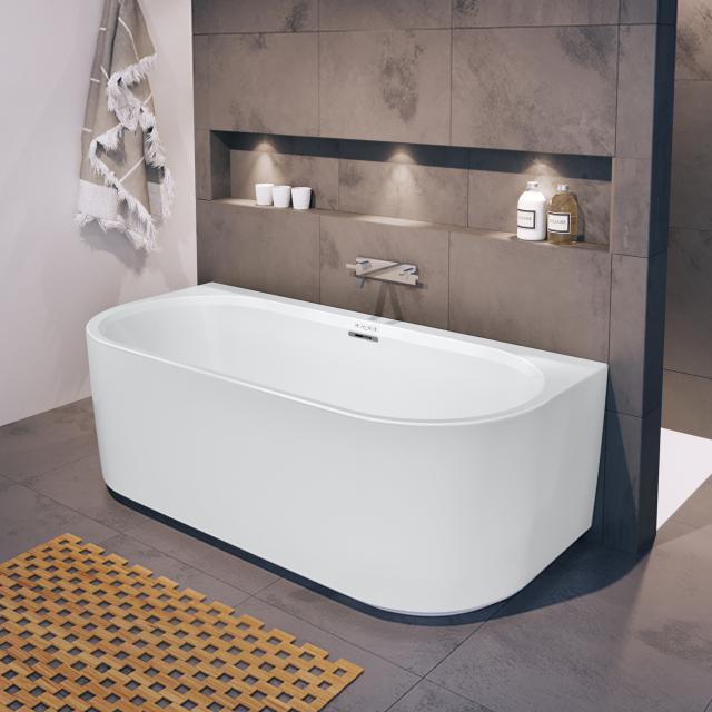 Riho Desire back2wall back-to-wall whirlbath with panelling matt white, without filling function
