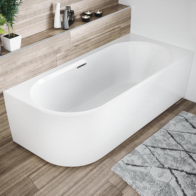 Riho Desire Corner corner bath with panelling white, with filling function