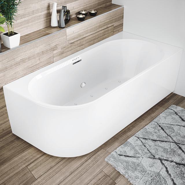 Riho Desire Corner whirlbath with panelling white, with filling function