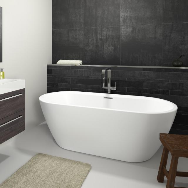 Riho Inspire Freistehende Oval-Badewanne weiß, ohne Füllfunktion