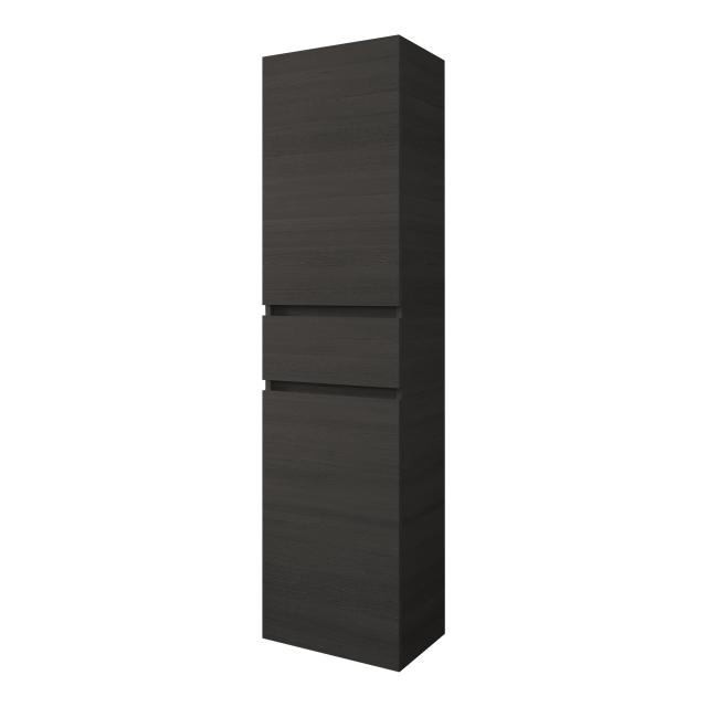 Riho Porto tall unit with 2 doors and 1 pull-out compartment front dark grey oak / corpus dark grey oak