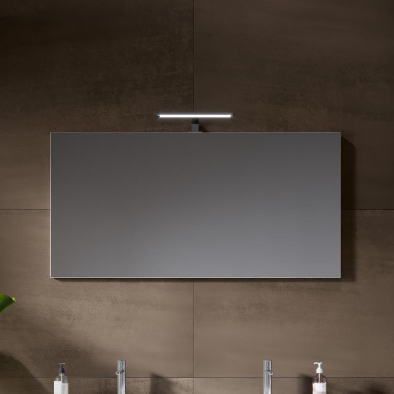 Riho Porto Square double washbasin with vanity unit and mirror white high gloss