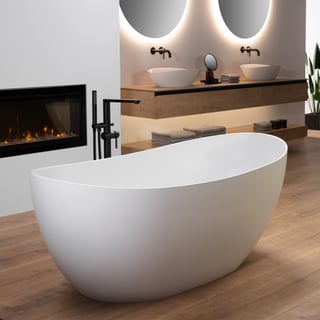 rivea Malie Baignoire murale pour systèmes de vidage et de trop-plein  individuels L : 170 l : 80 cm blanc - BR0059WH