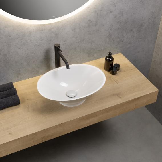 rivea Izumi countertop washbasin W: 48 H: 14.5 D: 35 cm, with easy-care surface white