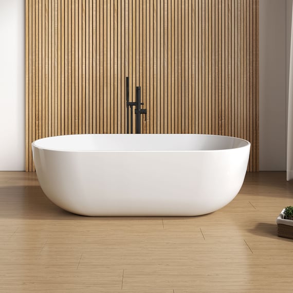 Tubo Di Scarico Flessibile Per Vasca Da Bagno A Basso Profilo - Kit Sifone P Da 3,8 Cm In ABS Grigio, Regolabile Da 32,5 A 81,3 Cm