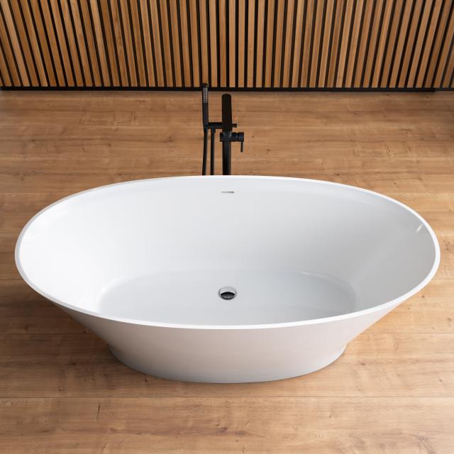 rivea Izumi freestanding bath L: 168 W: 81 H: 60.5 cm, with easy-care surface white