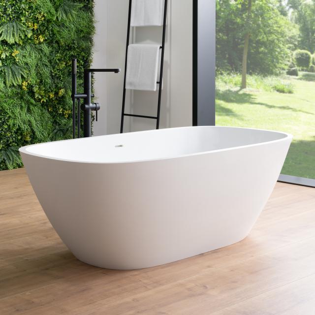 rivea Malie freestanding bath L: 150 W: 74 H: 50.7 cm, with easy-care surface matt white