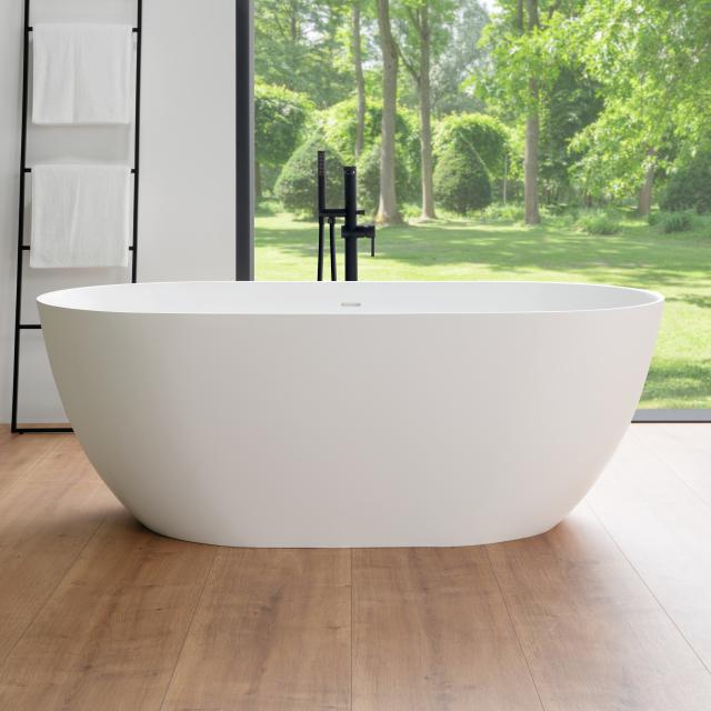 rivea Malie freestanding bath L: 180 W: 81 H: 60 cm, with easy-care surface matt white