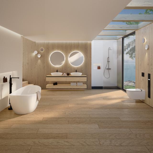 rivea - your complete bathroom with bathroom furniture, toilet, bath & shower, incl. fittings & illuminated mirrors