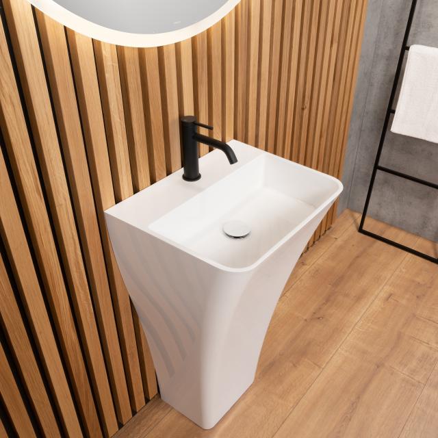 rivea Yuval floorstanding washbasin W: 50 H: 85 D: 40 cm, with easy-care surface white