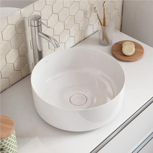 Roca Inspira Vasque de lavabo ronde blanc, avec MaxiClean