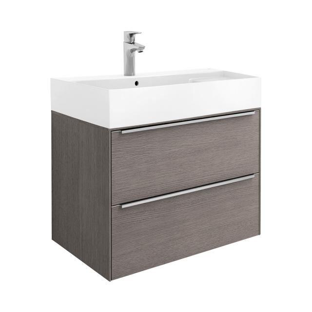 Roca Inspira vanity unit with washbasin with 2 pull-out compartments front city oak / corpus city oak