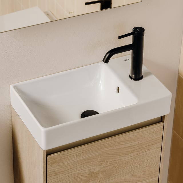 Lavabo Roca Blanc Standard D'occasion 63x48,5 Cm - Céramique, Pour Salle De Bain, Fonctionnel